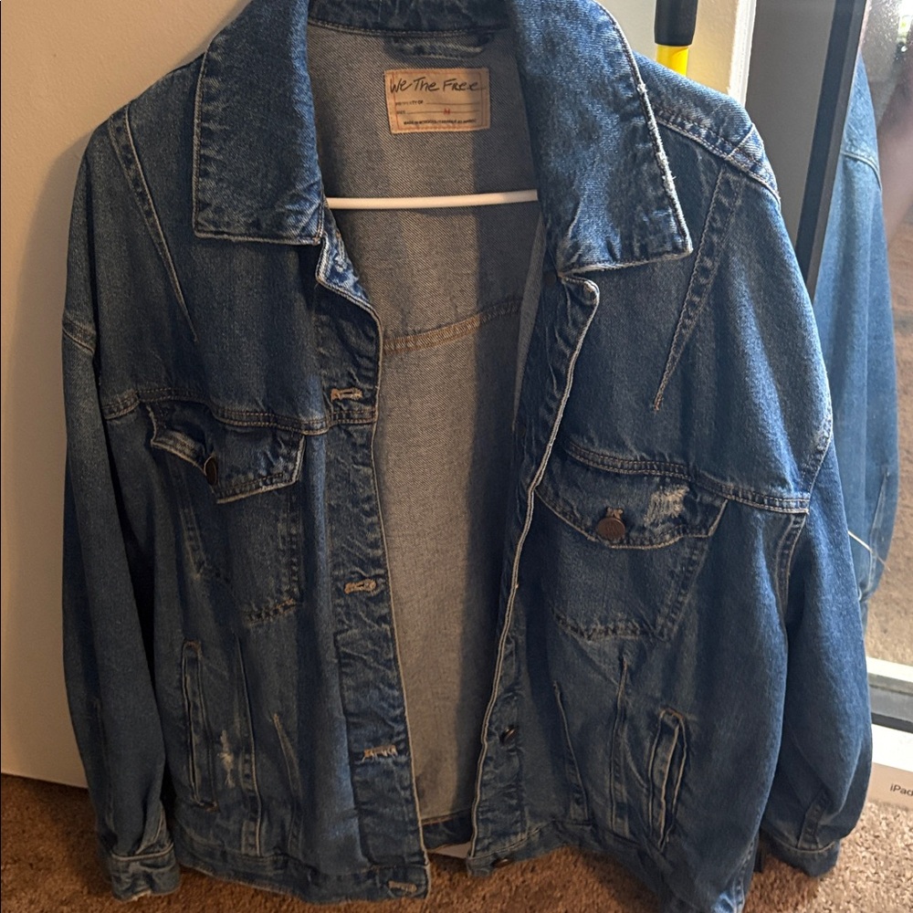 Free people All In distressed denim jacket - Picture 6 of 8